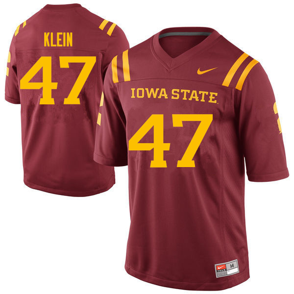 Men #47 A.J. Klein Iowa State Cyclones College Football Jerseys Sale-Cardinal